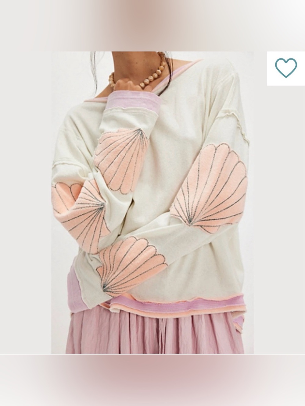Free People We The Free You’re A Star Tee Seashell Combo XL 🐚